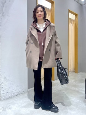 「アイテム（その他アウター）」を使った、m.a.k.oさん（レディース・166cm・30代）の秋コーディネート