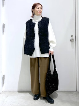 m.a.k.oさん（レディース・166cm）の冬コーディネート