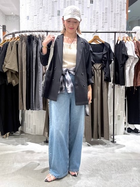 「アイテム（ピアス（両耳用））」を使った、m.a.k.oさん（レディース・166cm・30代）の夏コーディネート