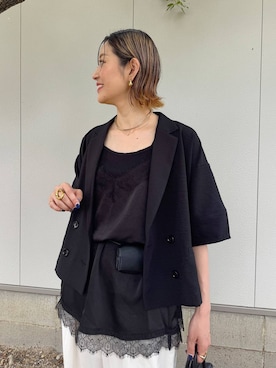 「eL（エル）のアイテム」を使った、m.a.k.oさん（レディース・166cm）の夏コーディネート