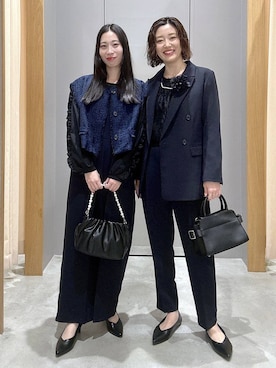 「アイテム（サロペット/オーバーオール）」を使った、m.a.k.oさん（レディース・166cm・30代）の冬コーディネート