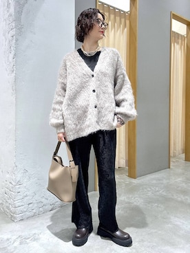 「アイテム（Tシャツ/カットソー、その他）」を使った、m.a.k.oさん（レディース・166cm）の冬コーディネート