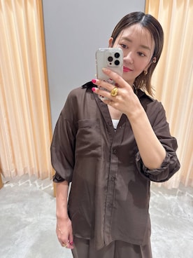 「高見え」｜「アイテム（サンダル）」を使った、m.a.k.oさん（レディース・166cm）の夏コーディネート