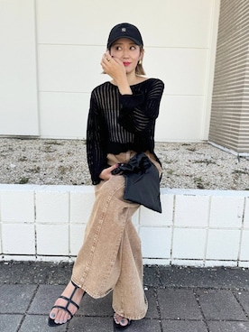 「アイテム（帽子）」を使った、m.a.k.oさん（レディース・166cm・30代）の秋コーディネート