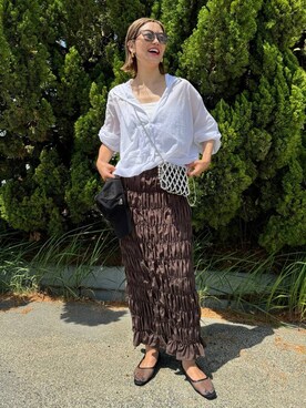 「アイテム（帽子）」を使った、m.a.k.oさん（レディース・166cm・30代）の秋コーディネート