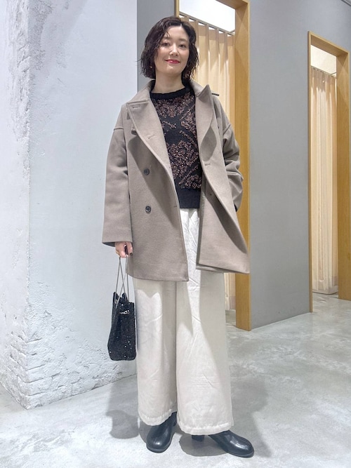 サテンギャザーWストレートパンツ 600152（その他パンツ）｜LEPSIM