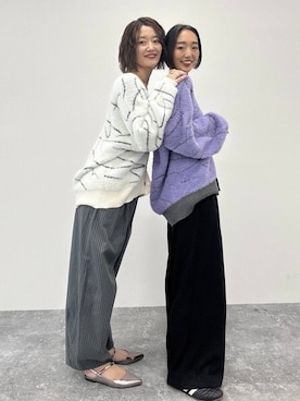 「アイテム（パンプス、グレー系）」を使った、m.a.k.oさん（レディース・166cm）の秋コーディネート