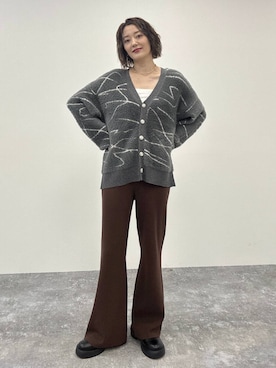 「アイテム（カーディガン/ボレロ）」を使った、m.a.k.oさん（レディース・166cm・30代）の夏コーディネート