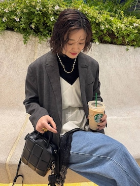 「アイテム（キャミソール）」を使った、m.a.k.oさん（レディース・166cm・30代）の冬コーディネート