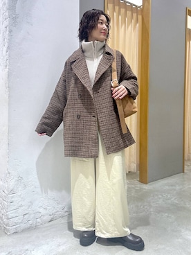 「アイテム（その他アウター）」を使った、m.a.k.oさん（レディース・166cm）の秋コーディネート