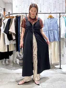 「アイテム（ピアス（両耳用））」を使った、m.a.k.oさん（レディース・166cm・30代）の夏コーディネート
