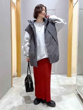 「アイテム（その他アウター）」を使った、m.a.k.oさん（レディース・166cm・30代）の秋コーディネート