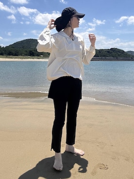 「海」｜m.a.k.oさん（レディース・166cm）の夏コーディネート