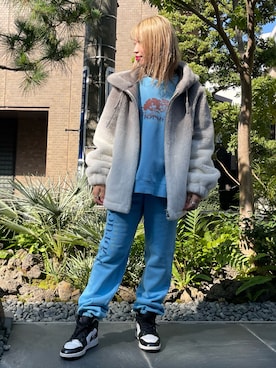 「DANKE SCHON（ダンケシェーン）のアイテム（その他アウター）」を使った、Arisa Suzukiさん（レディース・156cm）の秋コーディネート