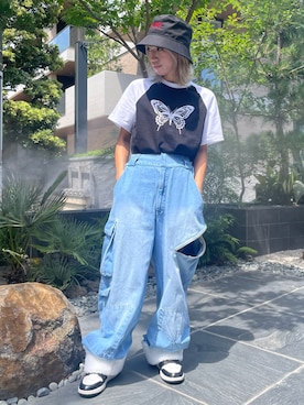 「Chica（チカ）のアイテム」を使った、Arisa Suzukiさん（レディース・156cm）の夏コーディネート