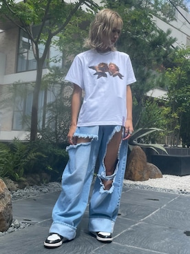 「Chica（チカ）のアイテム」を使った、Arisa Suzukiさん（レディース・156cm）の夏コーディネート