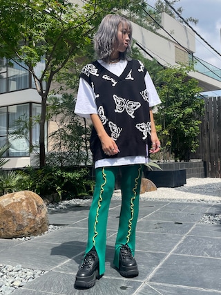 sodukのアイテム（グリーン系）を使った人気ファッション
