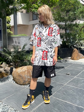 「BlackEyePatch（ブラックアイパッチ）のアイテム」を使った、Arisa Suzukiさん（レディース・156cm）の夏コーディネート