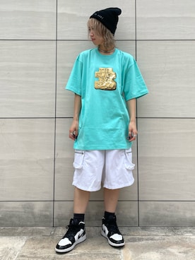 「BlackEyePatch（ブラックアイパッチ）のアイテム」を使った、Arisa Suzukiさん（レディース・156cm）の夏コーディネート