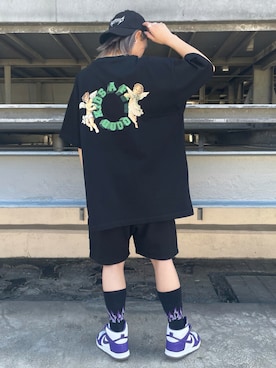 「L.H.P（エルエイチピー）のアイテム（Tシャツ/カットソー）」を使った、Arisa Suzukiさん（レディース・156cm）の夏コーディネート