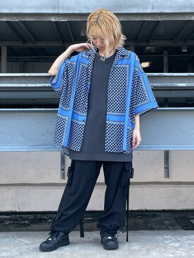 「WHITELAND（ホワイトランド）のWHITELAND/ホワイトランド/タグTシャツ/TAG TEE（Tシャツ/カットソー）」を使った、Arisa Suzukiさん（レディース・156cm）の夏コーディネート