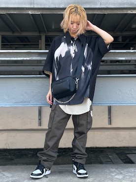 「A4A（エーフォーエー）のA4A/エーフォーエー/40s強撚糸ラウンドTシャツ（Tシャツ/カットソー）」を使った、Arisa Suzukiさん（レディース・156cm）の夏コーディネート