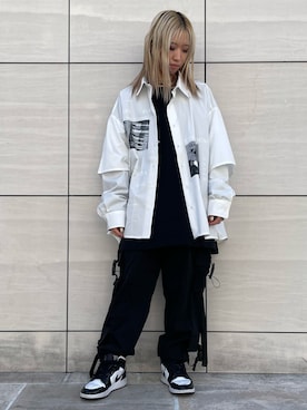 「DANKE SCHON（ダンケシェーン）のDankeSchon/ダンケシェーン/フォトチェーンシャツ（シャツ/ブラウス）」を使った、Arisa Suzukiさん（レディース・156cm）の冬コーディネート