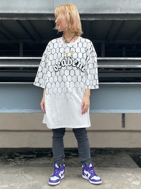 「DANKE SCHON（ダンケシェーン）のDankeSchon/ダンケシェーン/バイオウォッシュフラップパンツ（その他パンツ）」を使った、Arisa Suzukiさん（レディース・156cm）の夏コーディネート