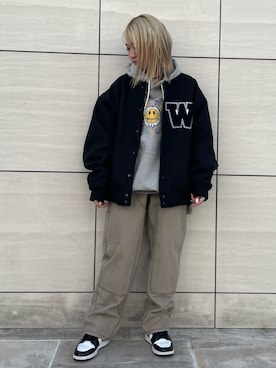 「whiteland」｜「アイテム（ブルゾン）」を使った、Arisa Suzukiさん（レディース・156cm）の秋コーディネート