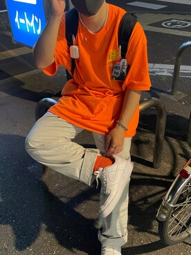 「UNIQLO（ユニクロ）の50色ソックス（消臭機能付き）（ソックス/靴下）」を使った、kakeeeeruさん（メンズ・161cm）の夏コーディネート