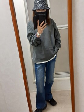 「DISCUS（ディスカス）のアイテム」を使った、ribenjicyanさん（レディース・154cm）の秋コーディネート