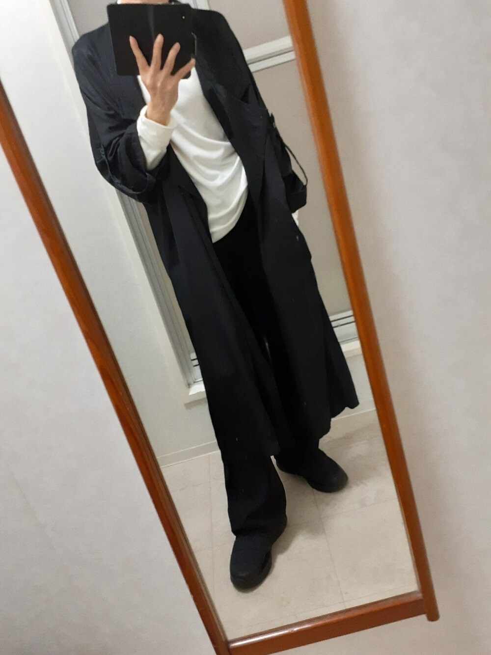 「LA MER COLLECTIONSのアイテム（ジャケット/アウター、ブラック系）」を使った、ribenjicyanさん（レディース・154cm）の秋コーディネートの1枚目の写真