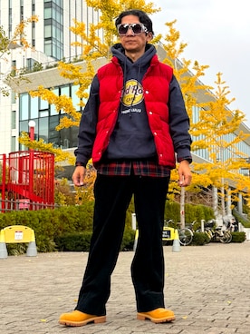 「アイテム（ベスト）」を使った、☠️HiRoC☠️さん（メンズ・171cm）の秋コーディネート