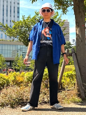 「GU（ジーユー）のアイテム（アクセサリー）」を使った、☠️HiRoC☠️さん（メンズ・171cm）の夏コーディネート