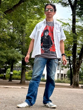 「GU（ジーユー）のアイテム（アクセサリー）」を使った、☠️HiRoC☠️さん（メンズ・171cm）の夏コーディネート