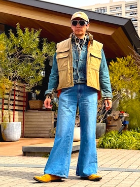 「Levi's（リーバイス）のアイテム（ジャケット/アウター）」を使った、☠️HiRoC☠️さん（メンズ・171cm）の春コーディネート