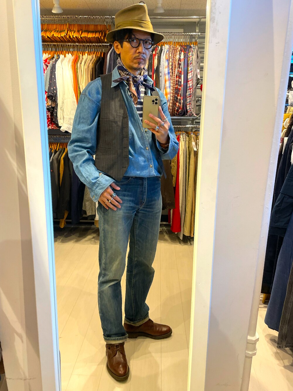 【RRL】ストール【ジョニーデップ風】 RRL】ストール【ジョニーデップ風】