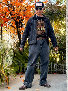 「アイテム（デニムジャケット）」を使った、☠️HiRoC☠️さん（メンズ・171cm）の秋コーディネート