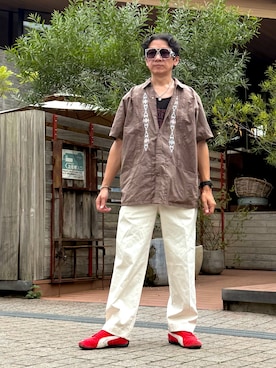 「PUMA（プーマ）のPUMA プーマ ユニセックス SPEEDCAT OG / スピードキャット OG スニーカー（スニーカー、レッド系）」を使った、☠️HiRoC☠️さん（メンズ・171cm）の秋コーディネート