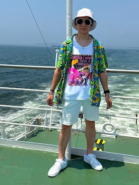 「Disney（ディズニー）のアイテム」を使った、☠️HiRoC☠️さん（メンズ・171cm）の夏コーディネート