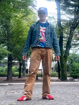 「Levi's（リーバイス）のアイテム（ジャケット/アウター）」を使った、☠️HiRoC☠️さん（メンズ・171cm）の秋コーディネート
