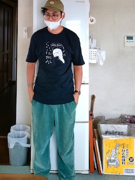 「Ruben（ルーベン）のアイテム（帽子）」を使った、Kazuさん（メンズ・177cm）の夏コーディネート