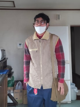 「BARTACK（バータック）のアイテム（トップス）」を使った、Kazuさん（メンズ・177cm）の冬コーディネート
