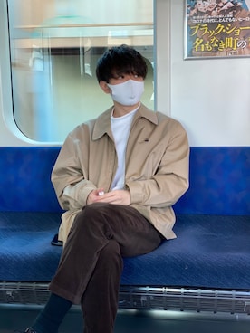 「KANGOL（カンゴール）のアイテム（ニット/セーター）」を使った、FNHDさん（メンズ・169cm）の冬コーディネート