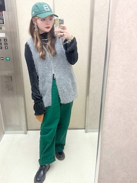 「グリーン」｜yone.（ツミダ）さん（レディース・159cm）の春コーディネート