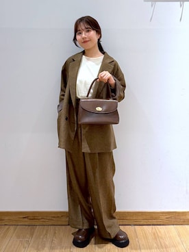 「アイテム（ボストンバッグ）」を使った、𝘺𝘶𝘳𝘢さん（レディース・153cm・20代）の秋コーディネート