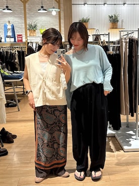 「アイテム（ベスト）」を使った、𝘺𝘶𝘳𝘢さん（レディース・153cm）の秋コーディネート