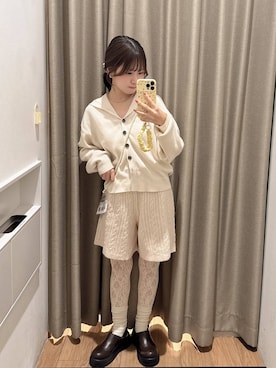 「アイテム（タイツ/ストッキング、ベージュ系）」を使った、𝘺𝘶𝘳𝘢さん（レディース・153cm）の秋コーディネート