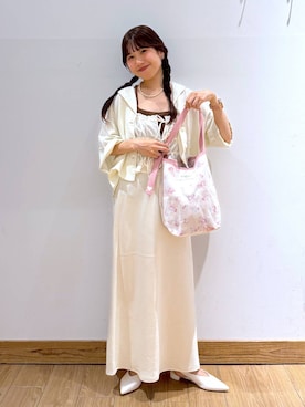 「LOWRYS FARM（ローリーズファーム）のアイテム（パンプス）」を使った、𝘺𝘶𝘳𝘢さん（レディース・153cm）の夏コーディネート