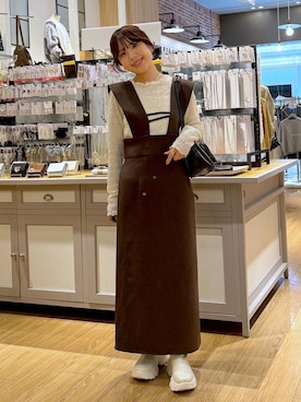 「アイテム（ワンピース/ドレス）」を使った、𝘺𝘶𝘳𝘢さん（レディース・153cm・20代）の秋コーディネート